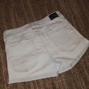 American Eagle Light Blue Jean Distressed Shorts